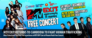 The Click Five headline the Olympic Stadium in Phnom Penh for MTV Exit